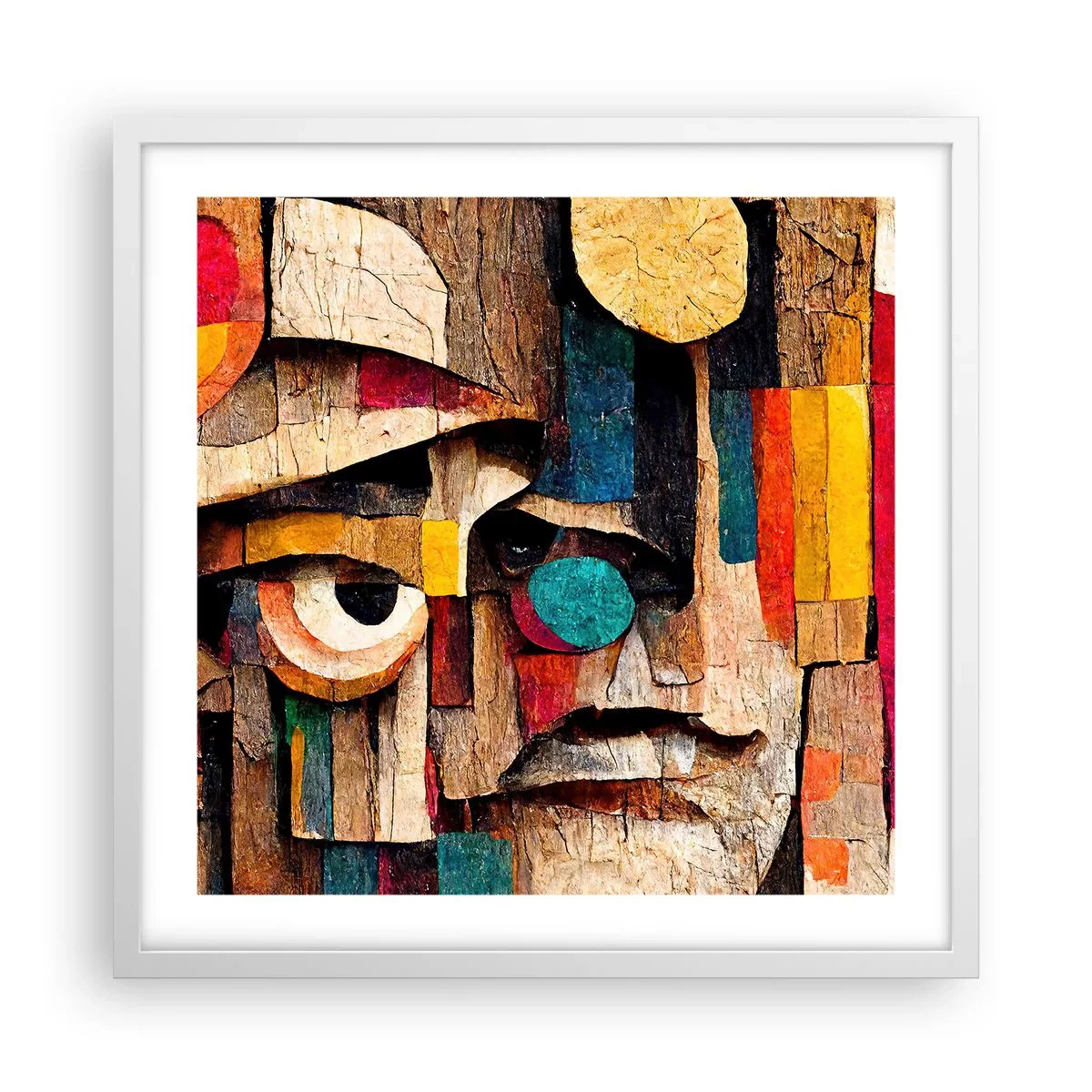 Poster in einem weißen Rahmen - Ich sehe dich… - 50x50 cm