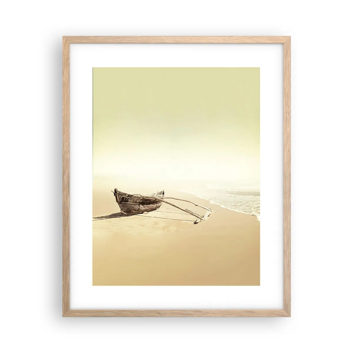 Poster in einem Rahmen aus heller Eiche - Erinnerung an die Südsee - 40x50 cm