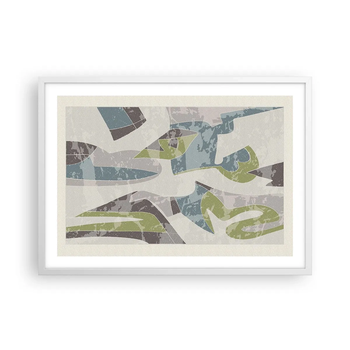 Poster in einem weißen Rahmen - Komposition hinter dem Glas - 70x50 cm