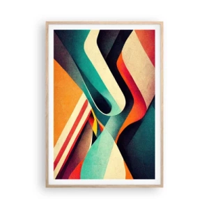 Poster in einem Rahmen aus heller Eiche - Intensive Komposition - 70x100 cm