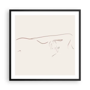Poster in einem schwarzem Rahmen - Die Form des Verlangens - 60x60 cm