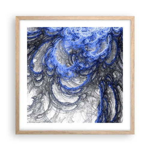 Poster in einem Rahmen aus heller Eiche - Die Geburt einer Welle - 50x50 cm