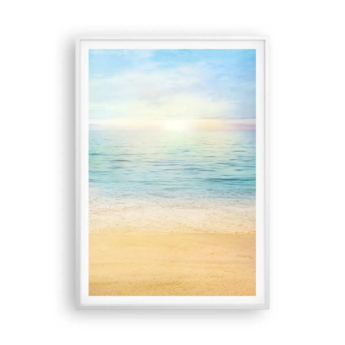 Poster in einem weißen Rahmen - Großes Blau - 70x100 cm