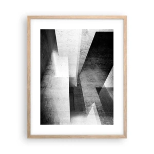 Poster in einem Rahmen aus heller Eiche - Die Raumstruktur - 40x50 cm