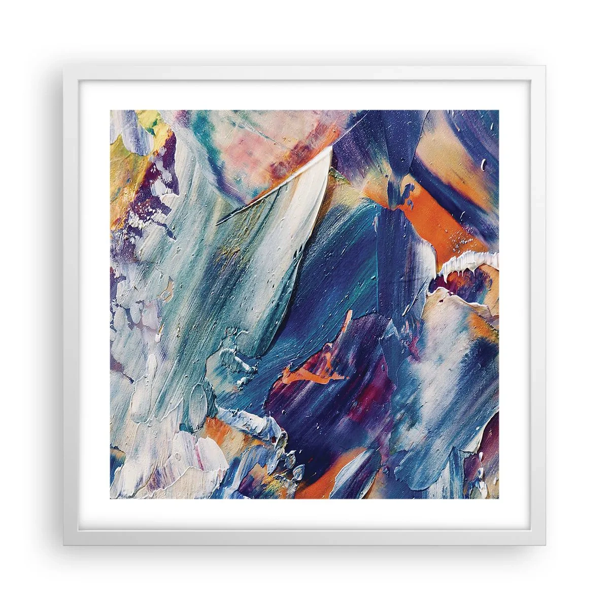 Poster in einem weißen Rahmen - Farbverwirrung - 50x50 cm