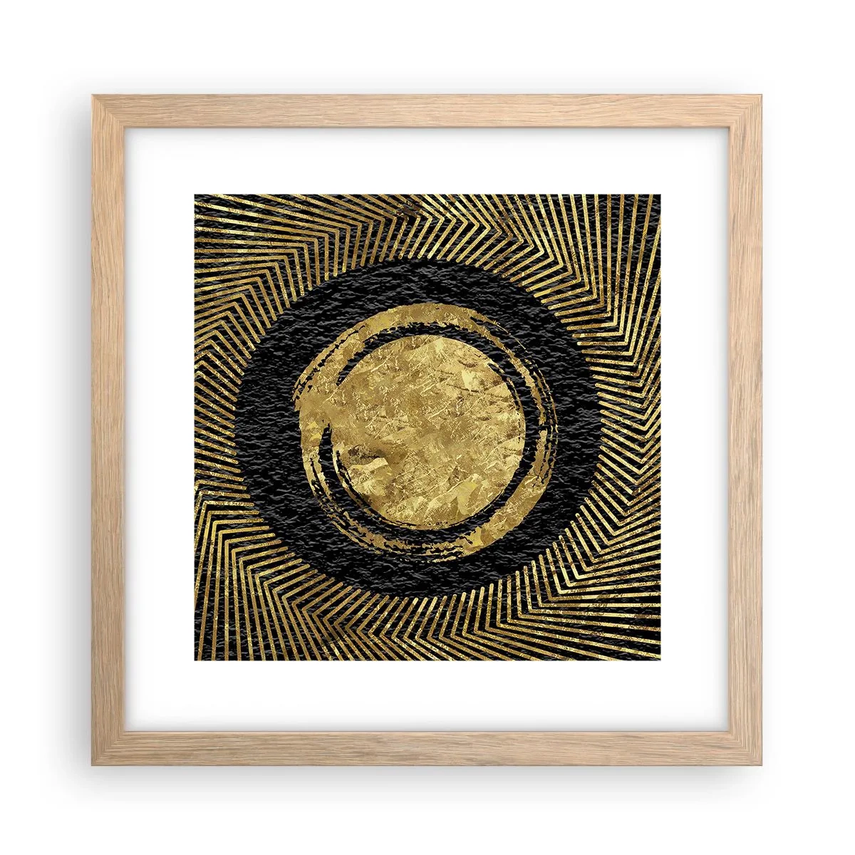 Poster in einem Rahmen aus heller Eiche - Glamour-Komposition - 30x30 cm