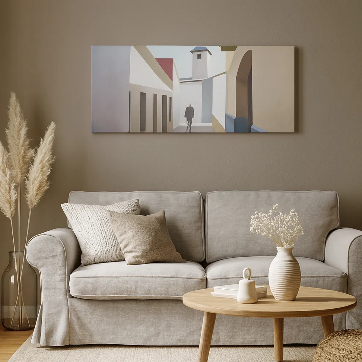 Bild auf Leinwand - Leinwandbild - Sonniger Spaziergang - 30x30 cm