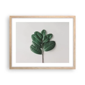 Poster in einem Rahmen aus heller Eiche - Eine Zeichnung purer Natur - 50x40 cm