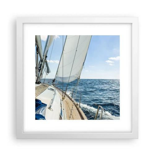 Poster in einem weißen Rahmen - Ahoi, Abenteuer - 30x30 cm