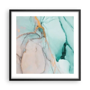 Poster in einem schwarzem Rahmen - Ein Tanz der Formen und Farben - 50x50 cm