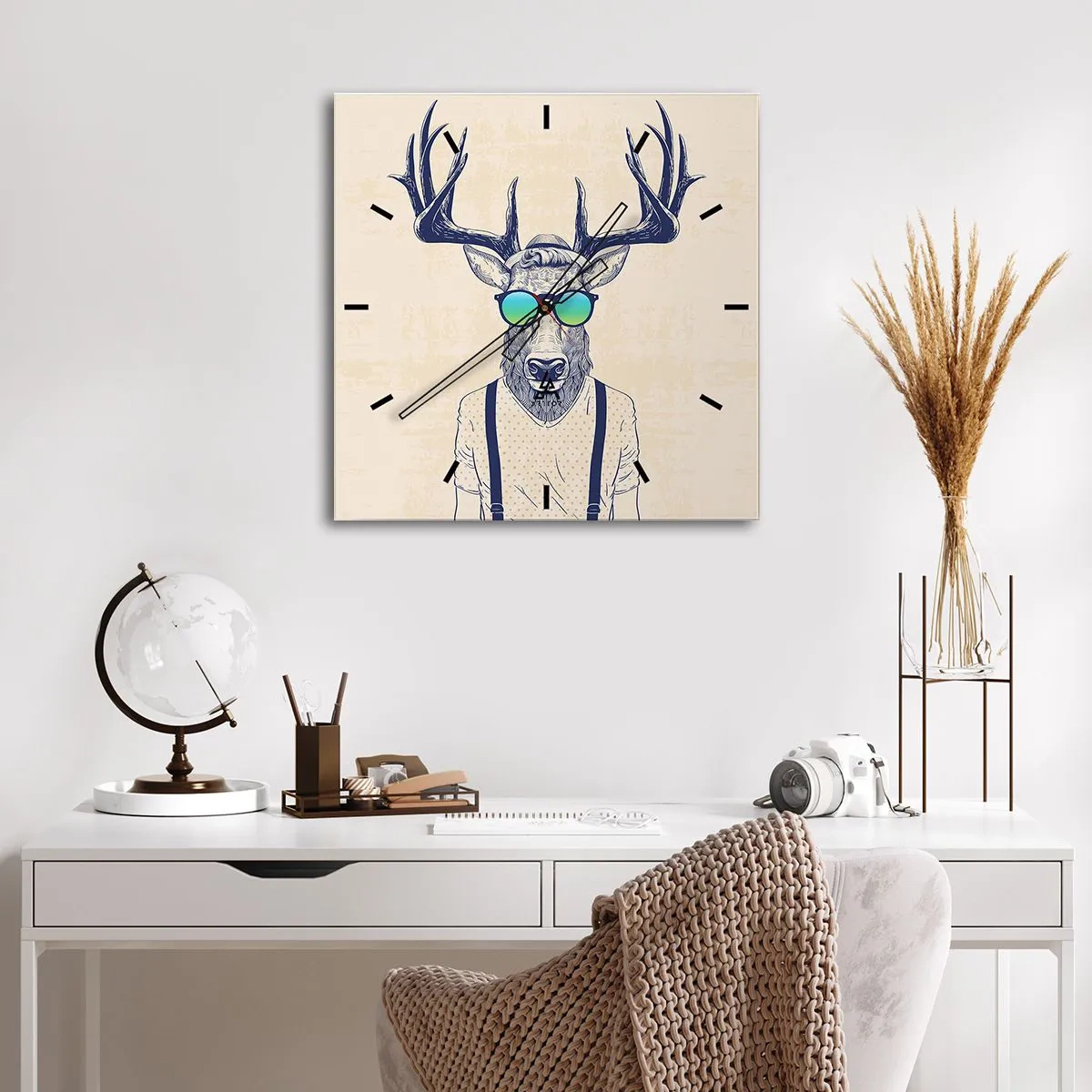 Wanduhr - Glasuhr - Wen hast du erwartet? - 30x30 cm