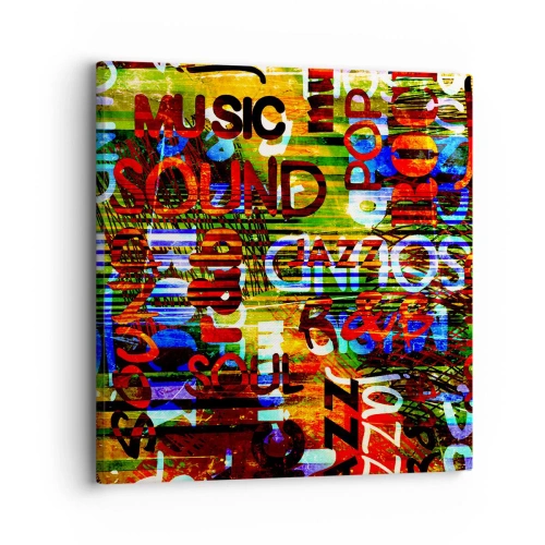 Bild auf Leinwand - Leinwandbild - Alle Farben des Klangs - 30x30 cm