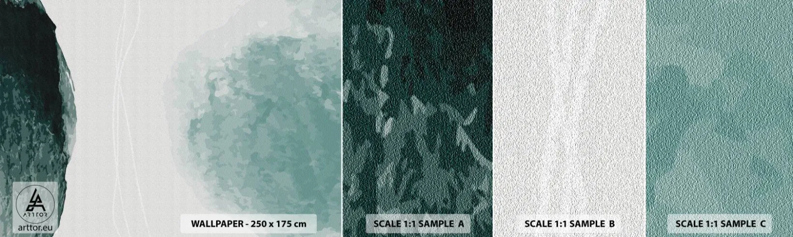 Fototapetenmuster Standard Eco - Begegnung mit Nebel - Modern, Minimalistisch, Abstraktion - 100x30 cm