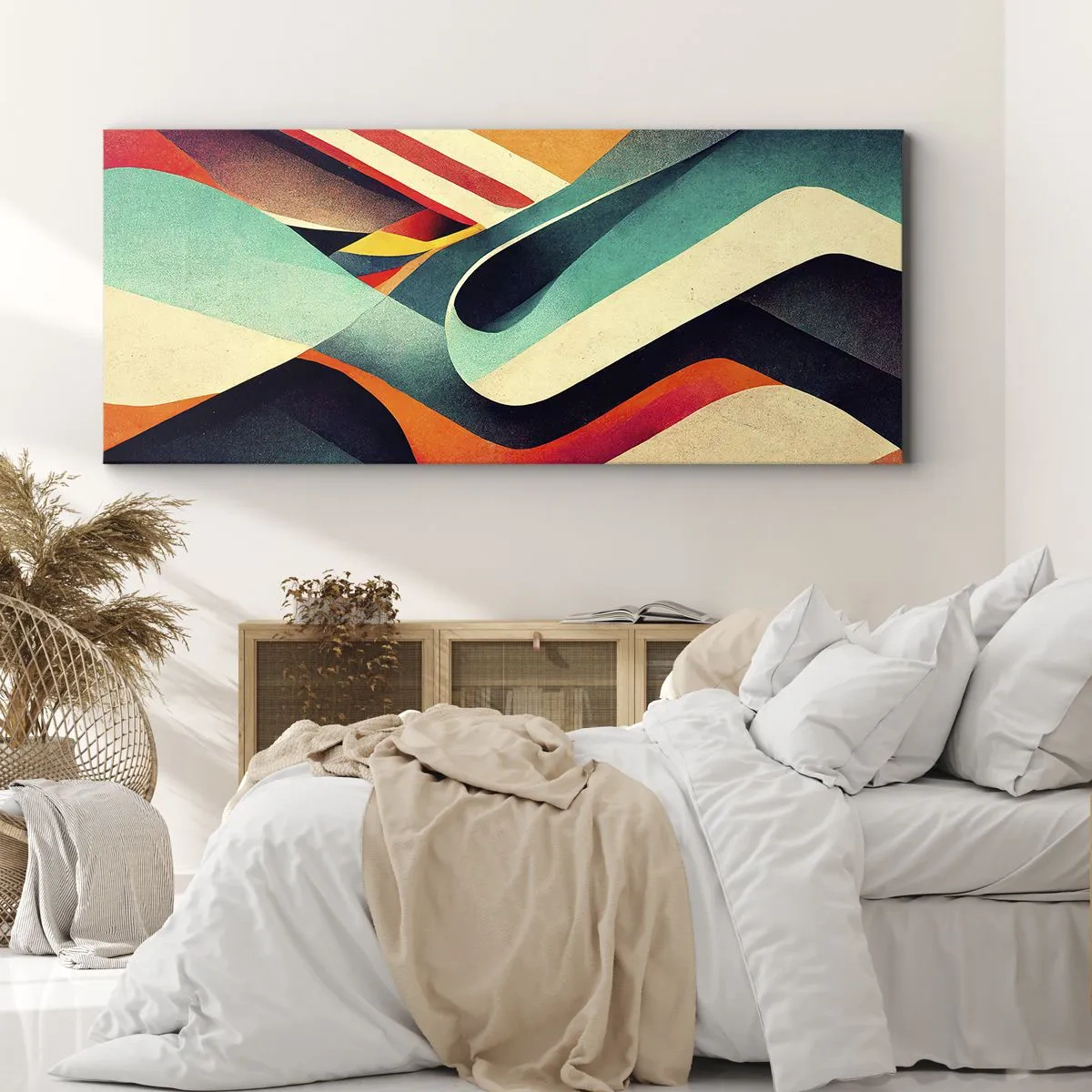 Bild auf Leinwand - Leinwandbild - Intensive Komposition - 90x30 cm
