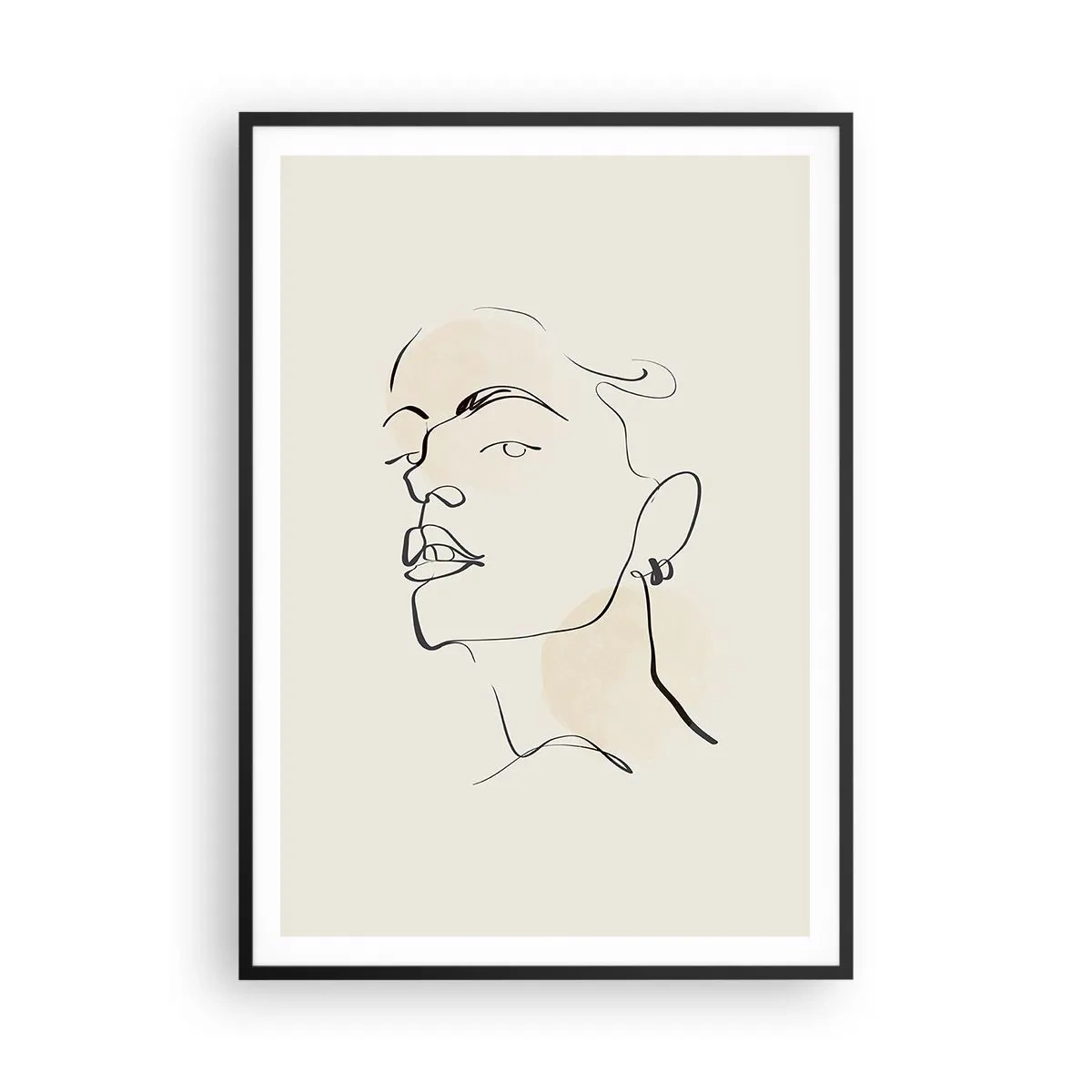 Poster in einem schwarzem Rahmen - Ein stolzer Blick - 70x100 cm