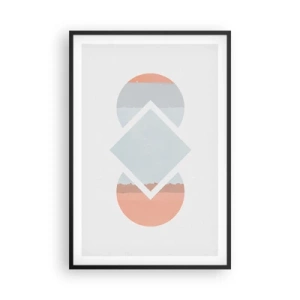 Poster in einem schwarzem Rahmen - Die Situation ist klar - 61x91 cm