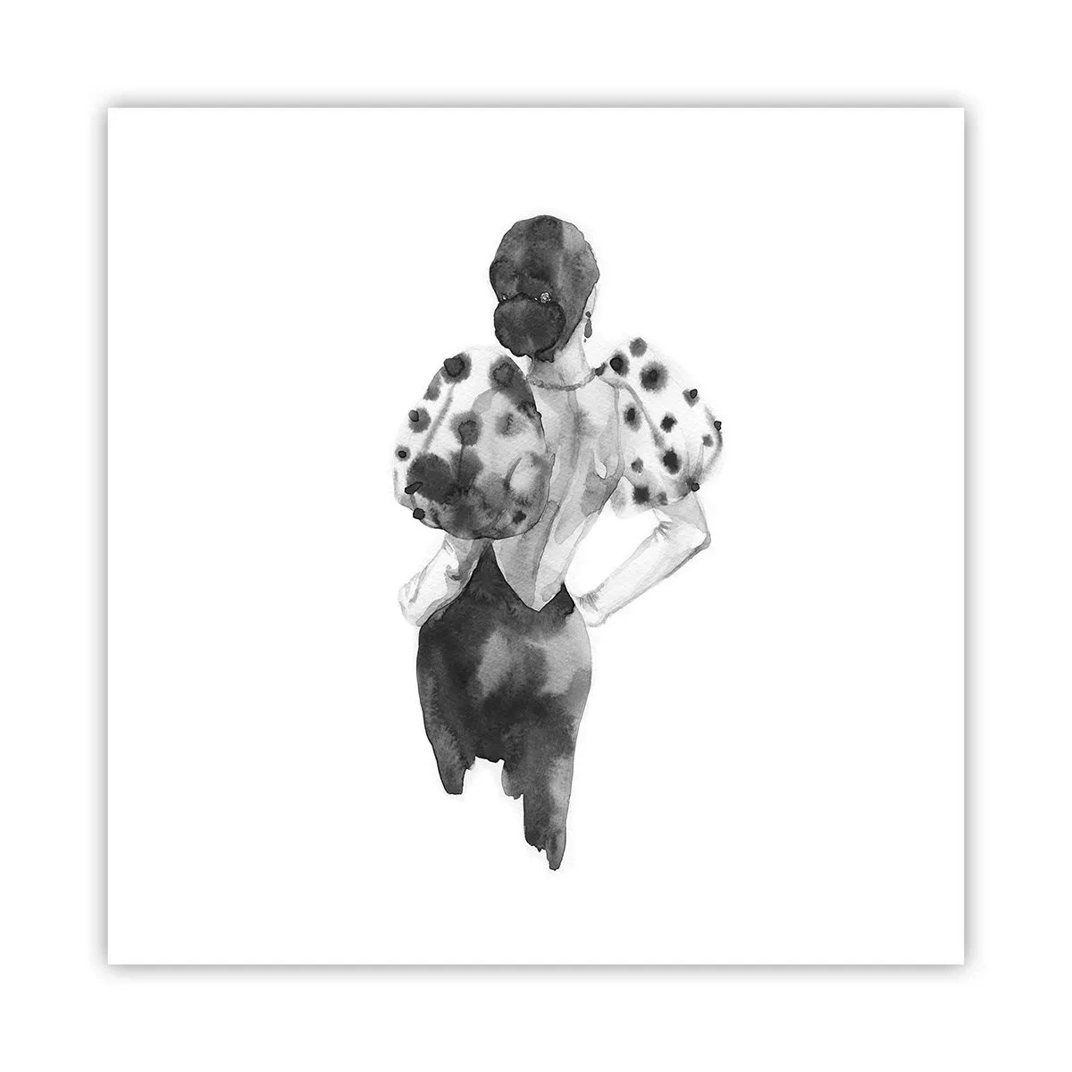 Poster - Sie ging direkt vorbei - 60x60 cm