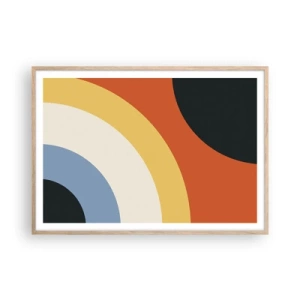 Poster in einem Rahmen aus heller Eiche - Zu mir selbst - 100x70 cm