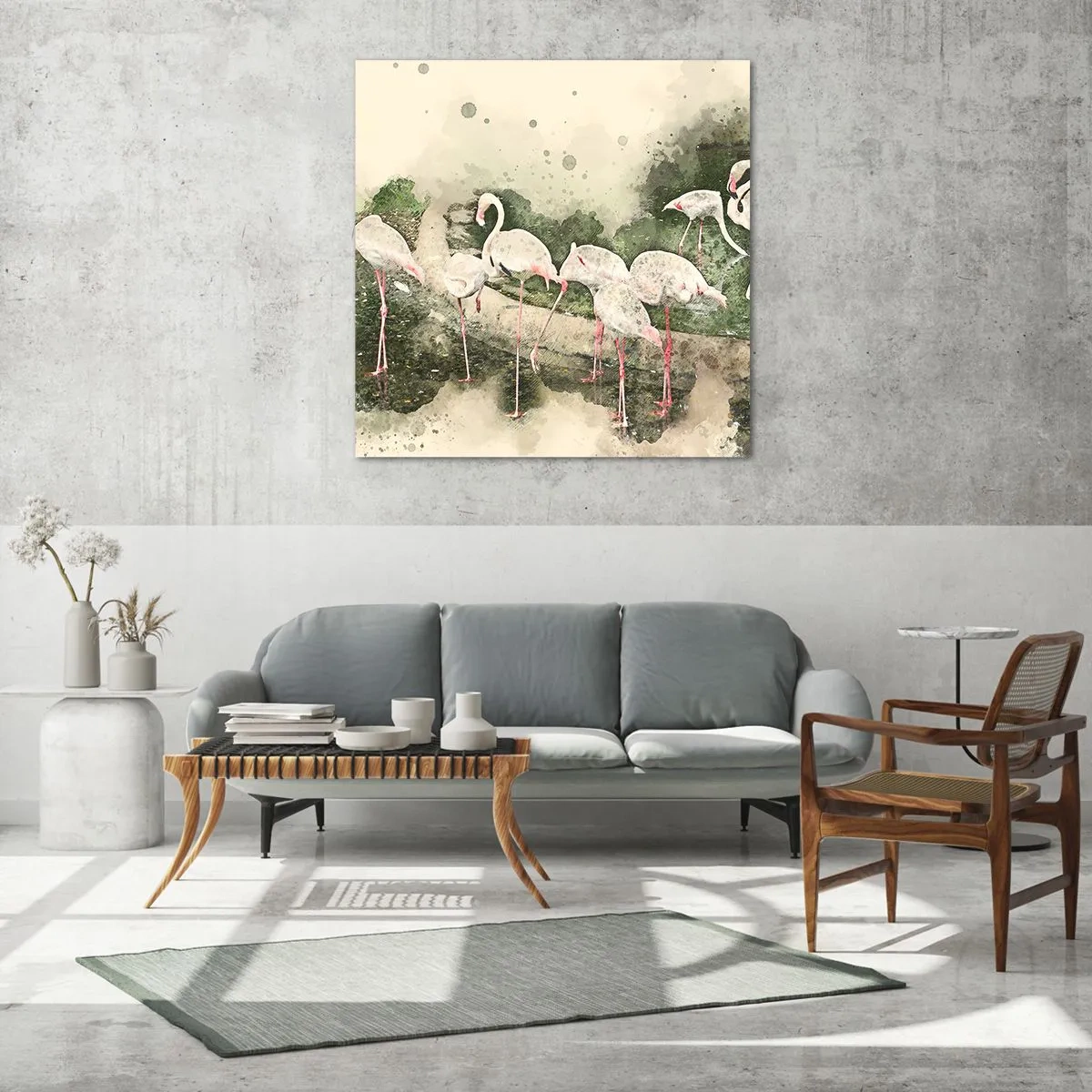 Glasbild - Bild auf glas - Exotischer Traum - 70x70 cm