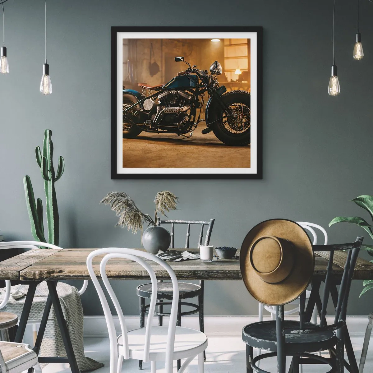 Poster in einem schwarzem Rahmen - Ich kann alles  - 60x60 cm