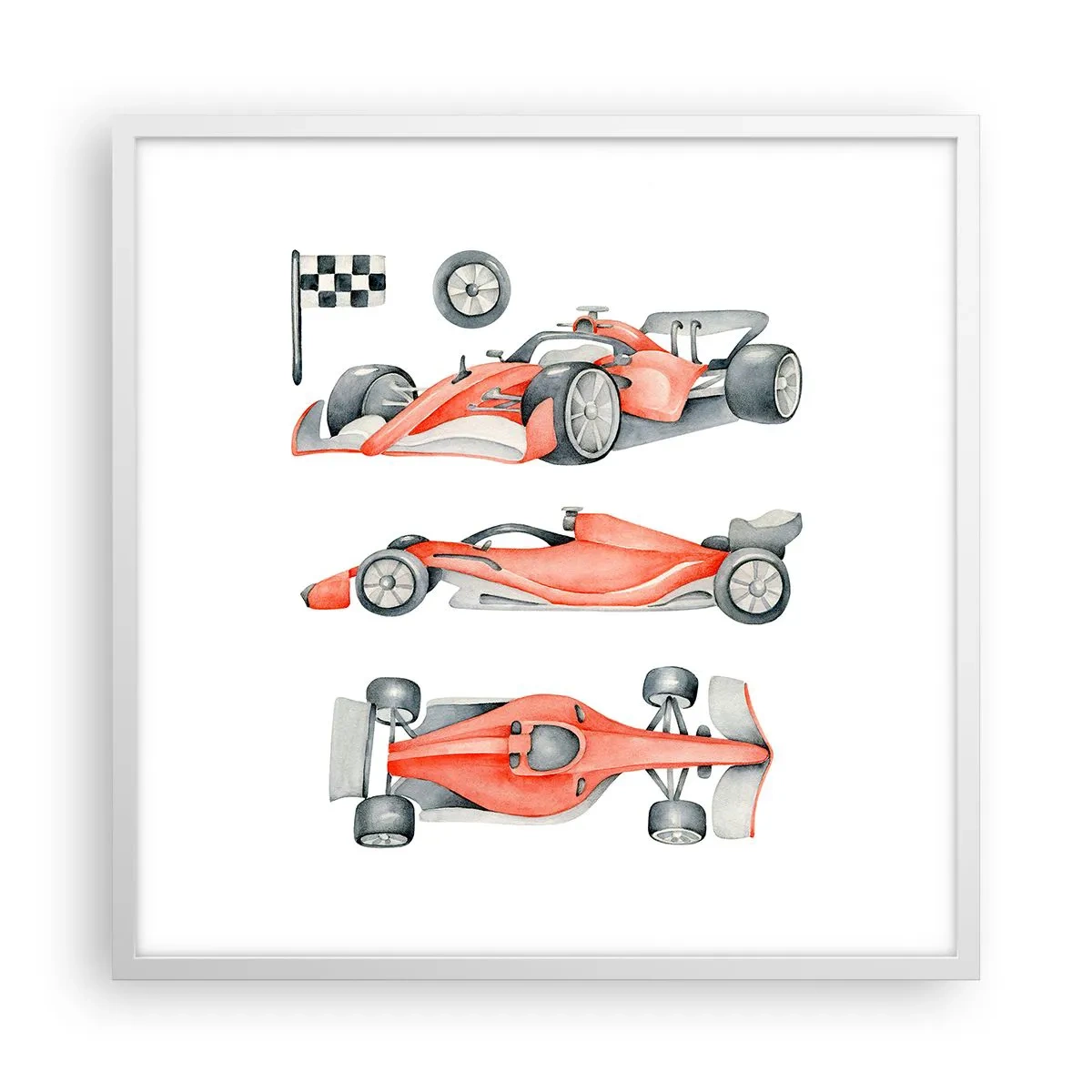 Poster in einem weißen Rahmen - Dem Traum folgen - 60x60 cm