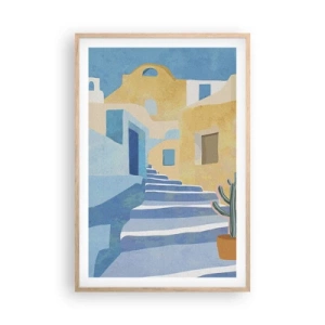 Poster in einem Rahmen aus heller Eiche - Ein Tag in einer arabischen Stadt - 61x91 cm