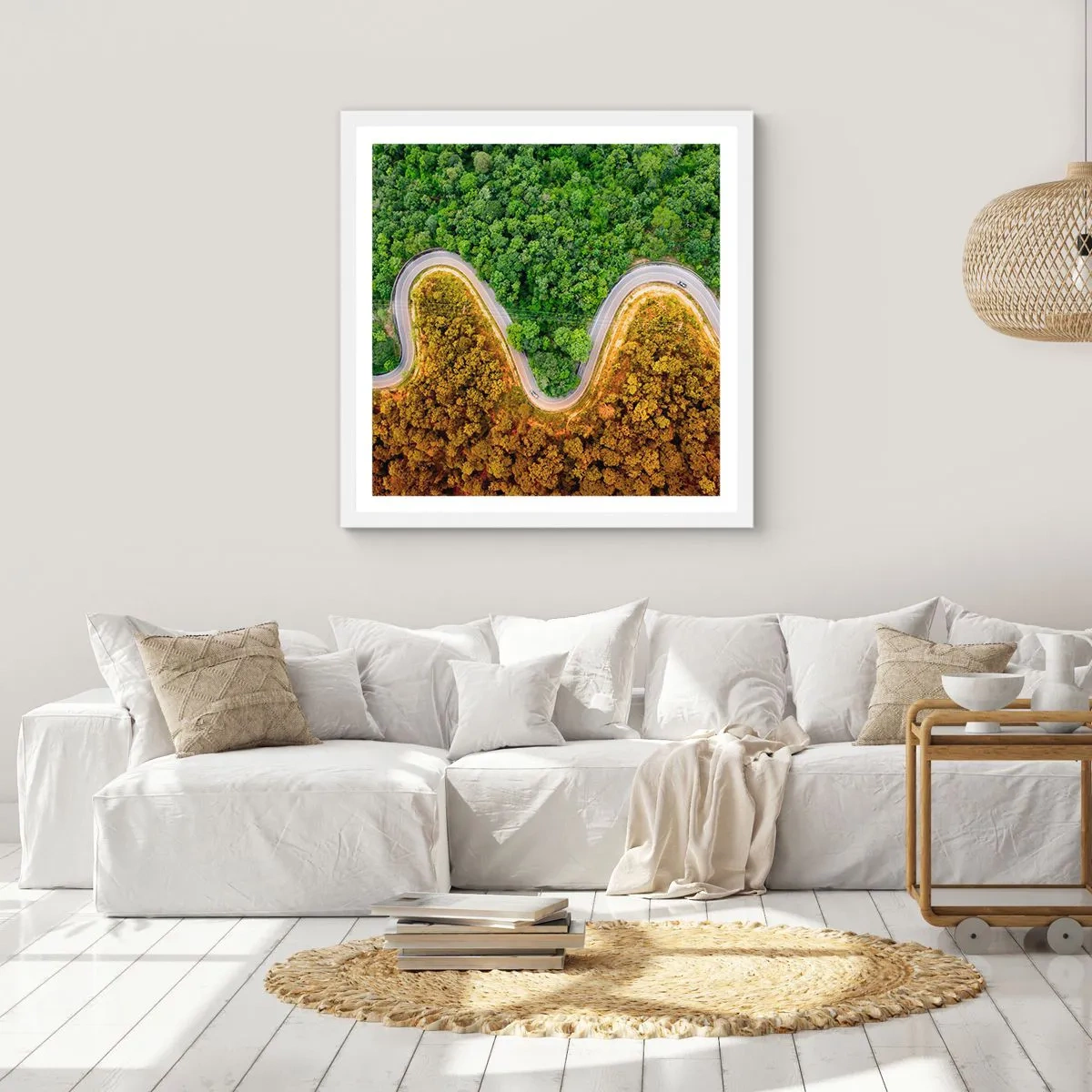 Poster in einem weißen Rahmen - Grenzen und Durchbrüche - 30x30 cm