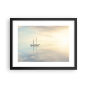 Poster in einem schwarzem Rahmen - Im Meer der Stille - 40x30 cm