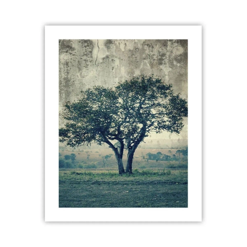 Poster - Ein Apfelbaum auf blauem Feld? - 40x50 cm