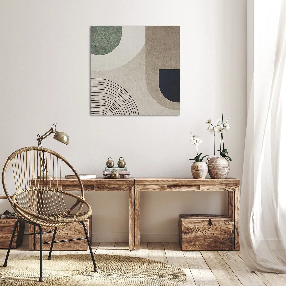 Bild auf Leinwand - Leinwandbild - Sanftheit des Ovals - 70x70 cm