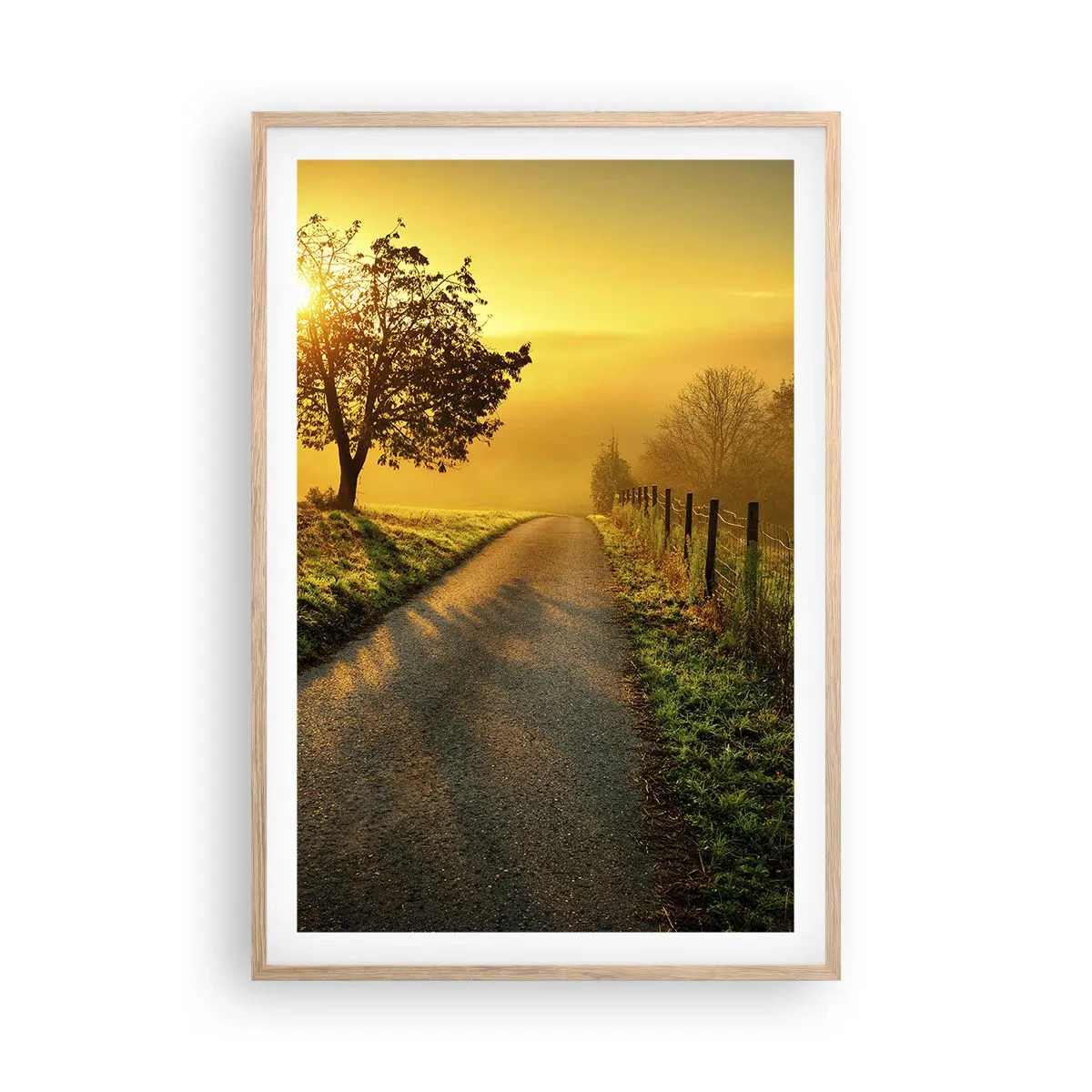 Poster in einem Rahmen aus heller Eiche - Honig-Nachmittag - 61x91 cm