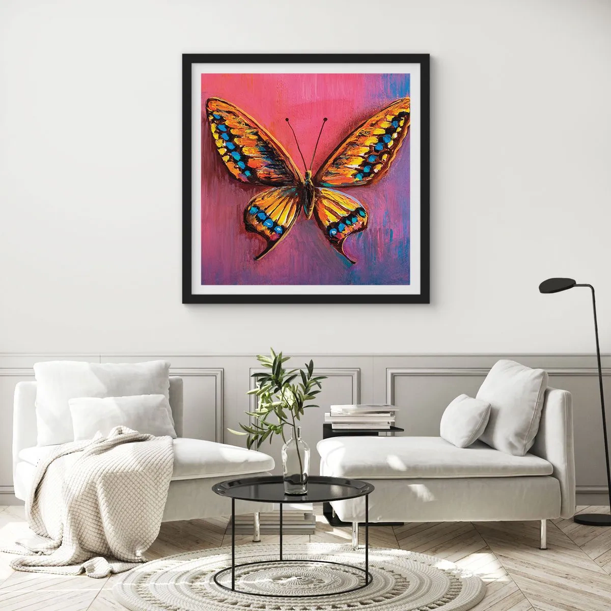 Poster in einem schwarzem Rahmen - Ein Juwel der Natur - 60x60 cm