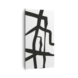 Bild auf Leinwand - Leinwandbild - Schwarz-Weiß-Design - 65x120 cm