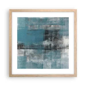 Poster in einem Rahmen aus heller Eiche - Wasser und Luft - 40x40 cm