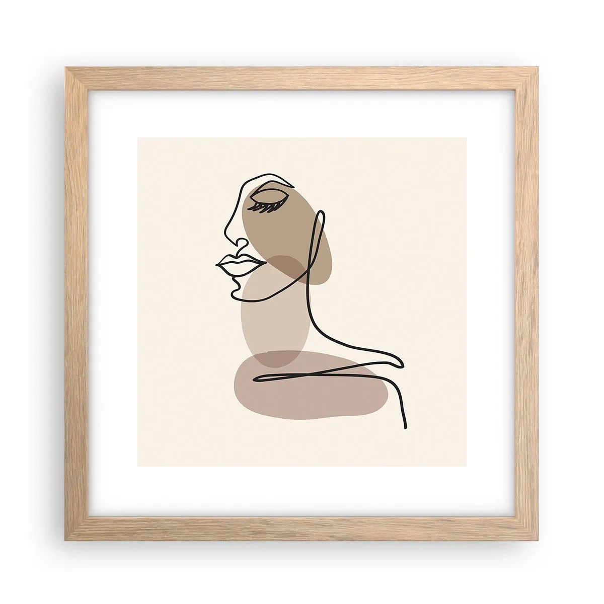 Poster in einem Rahmen aus heller Eiche - Sich selbst zugehört - 30x30 cm