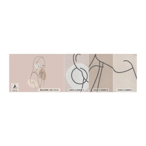 Fototapeten Muster Premium Canvas - Mädchenhafte Ikone - Abstraktion, Frau, Grafik - 100x30 cm