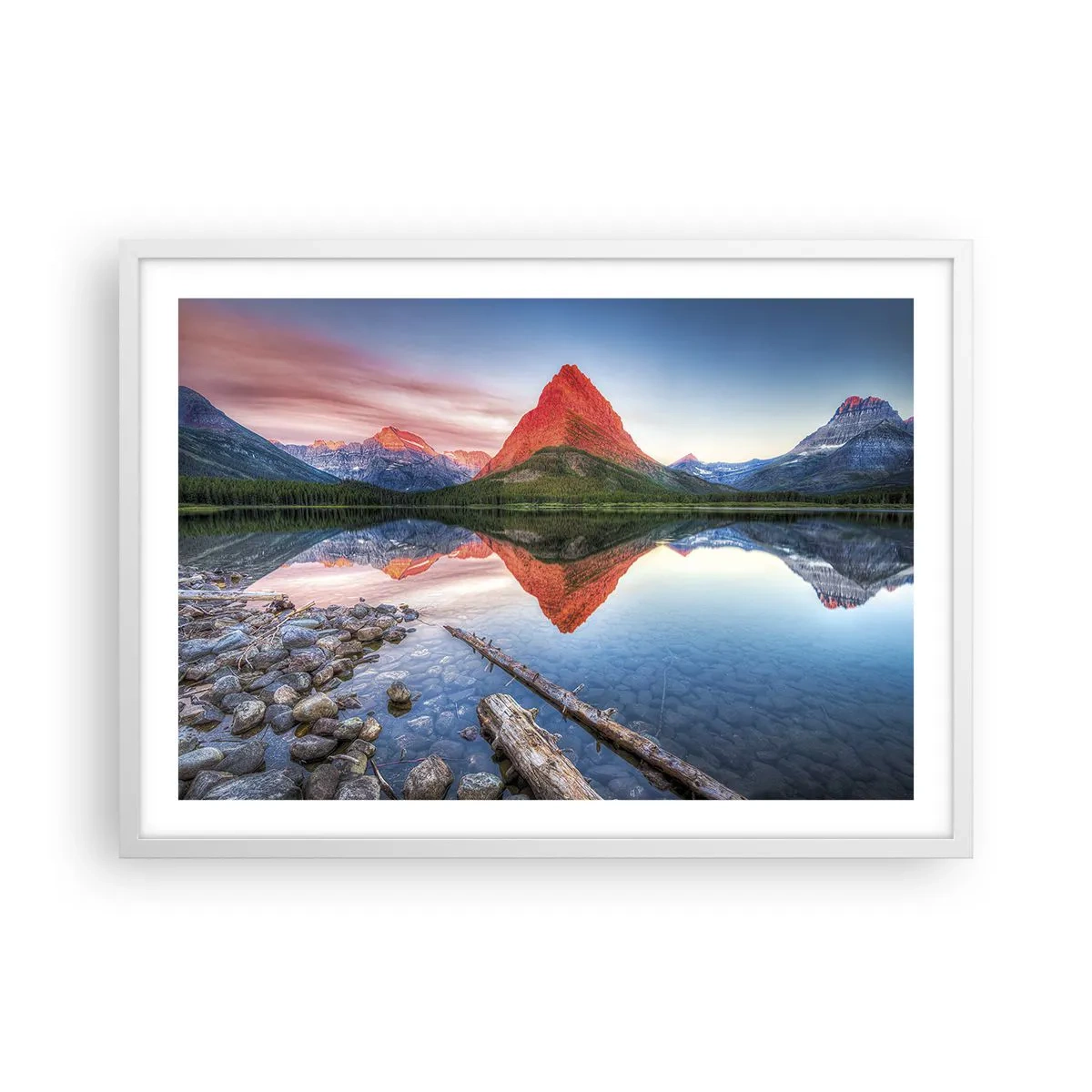 Poster in einem weißen Rahmen - Hitze und Kälte - 70x50 cm