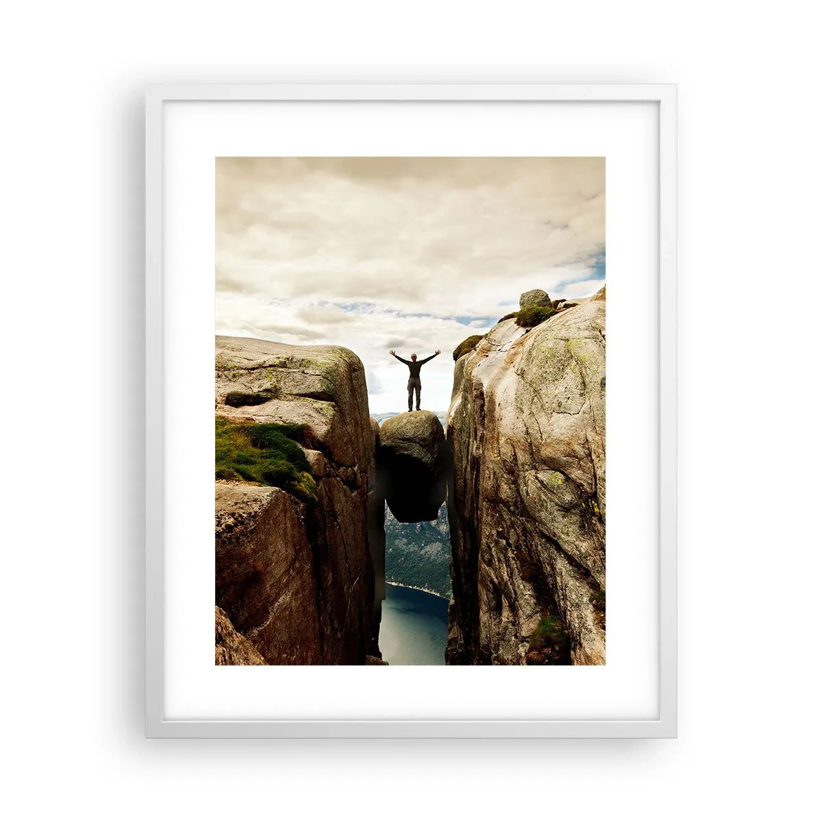 Poster in einem weißen Rahmen - Wie geht's mir?! - 40x50 cm