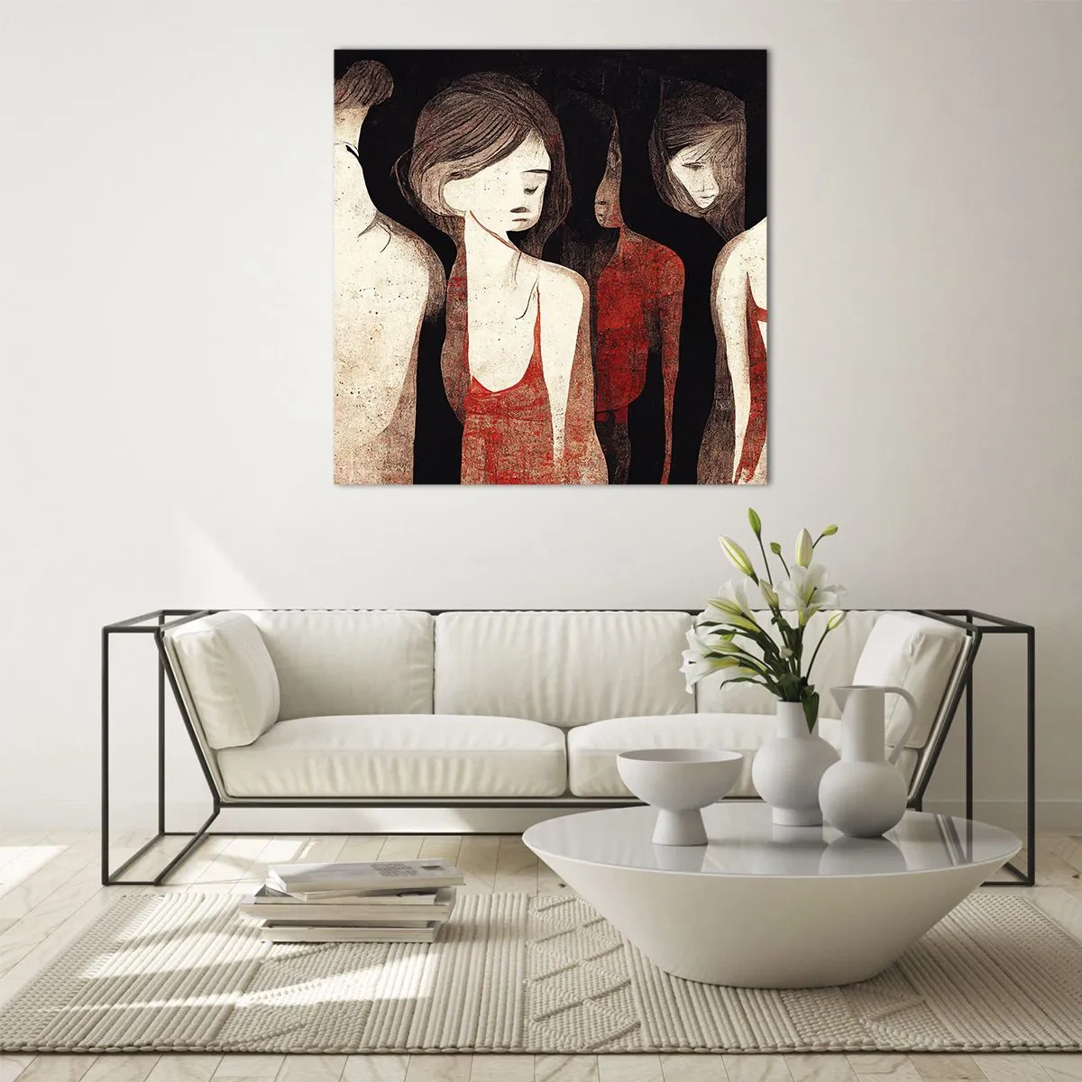 Glasbild - Bild auf glas - Madonnen der Dunkelheit - 40x40 cm