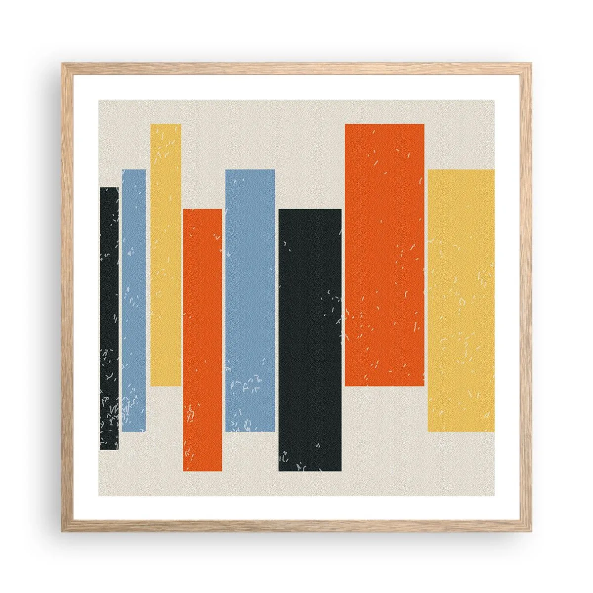 Poster in einem Rahmen aus heller Eiche - Musiknotation - 60x60 cm