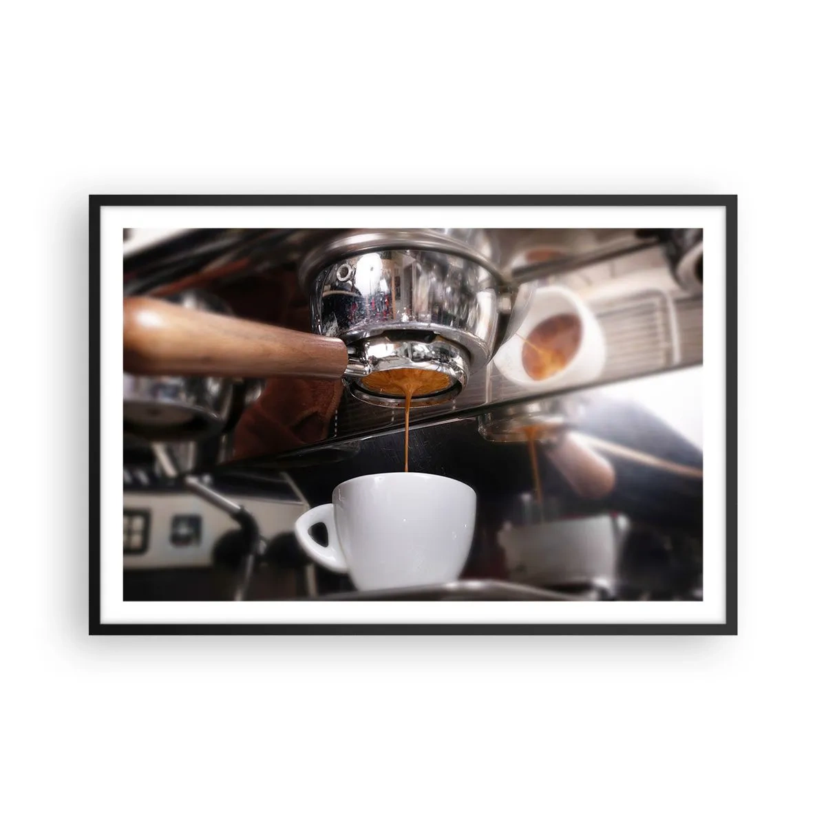 Poster in einem schwarzem Rahmen - Gute Zeit des Tages - 91x61 cm