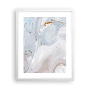 Poster in einem weißen Rahmen - Das Weiß wird erhoben - 40x50 cm