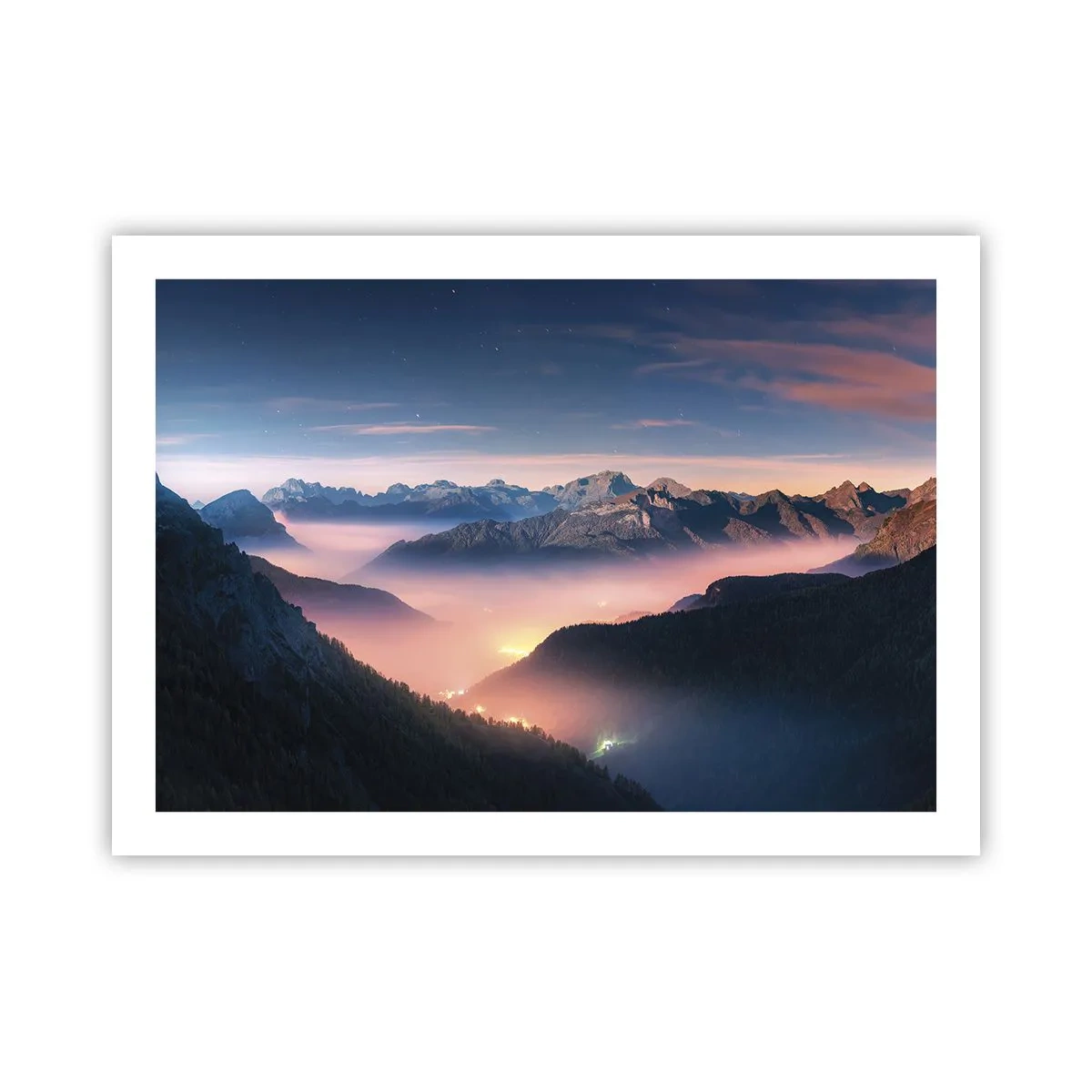 Poster - Licht in den Tälern - 70x50 cm