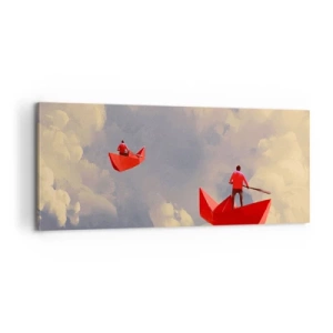 Bild auf Leinwand - Leinwandbild - Expedition der Träumer - 100x40 cm