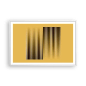 Poster in einem weißen Rahmen - Quadratur der Gegensätze - 91x61 cm