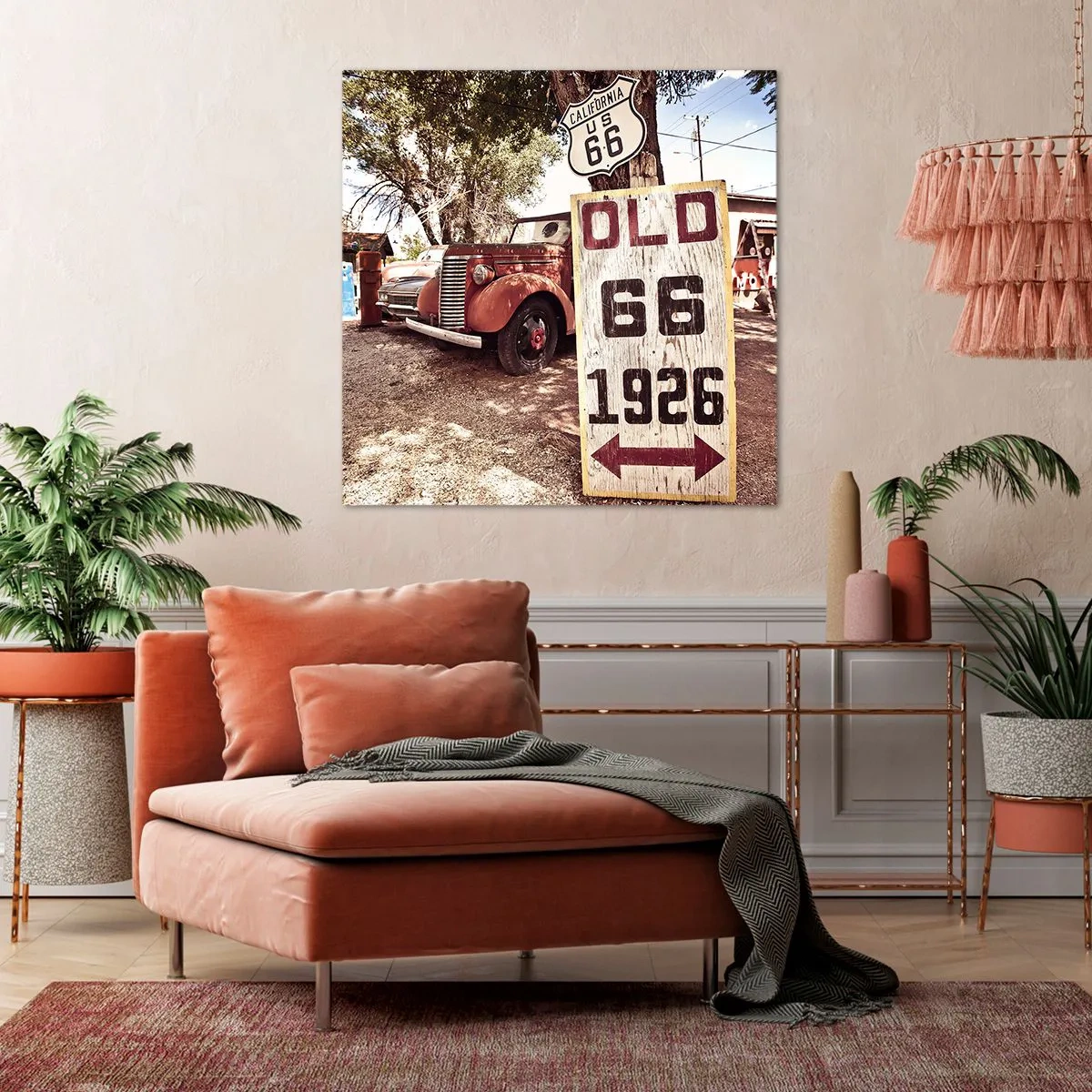 Bild auf Leinwand - Leinwandbild - Die Legende der amerikanischen Provinz - 60x60 cm