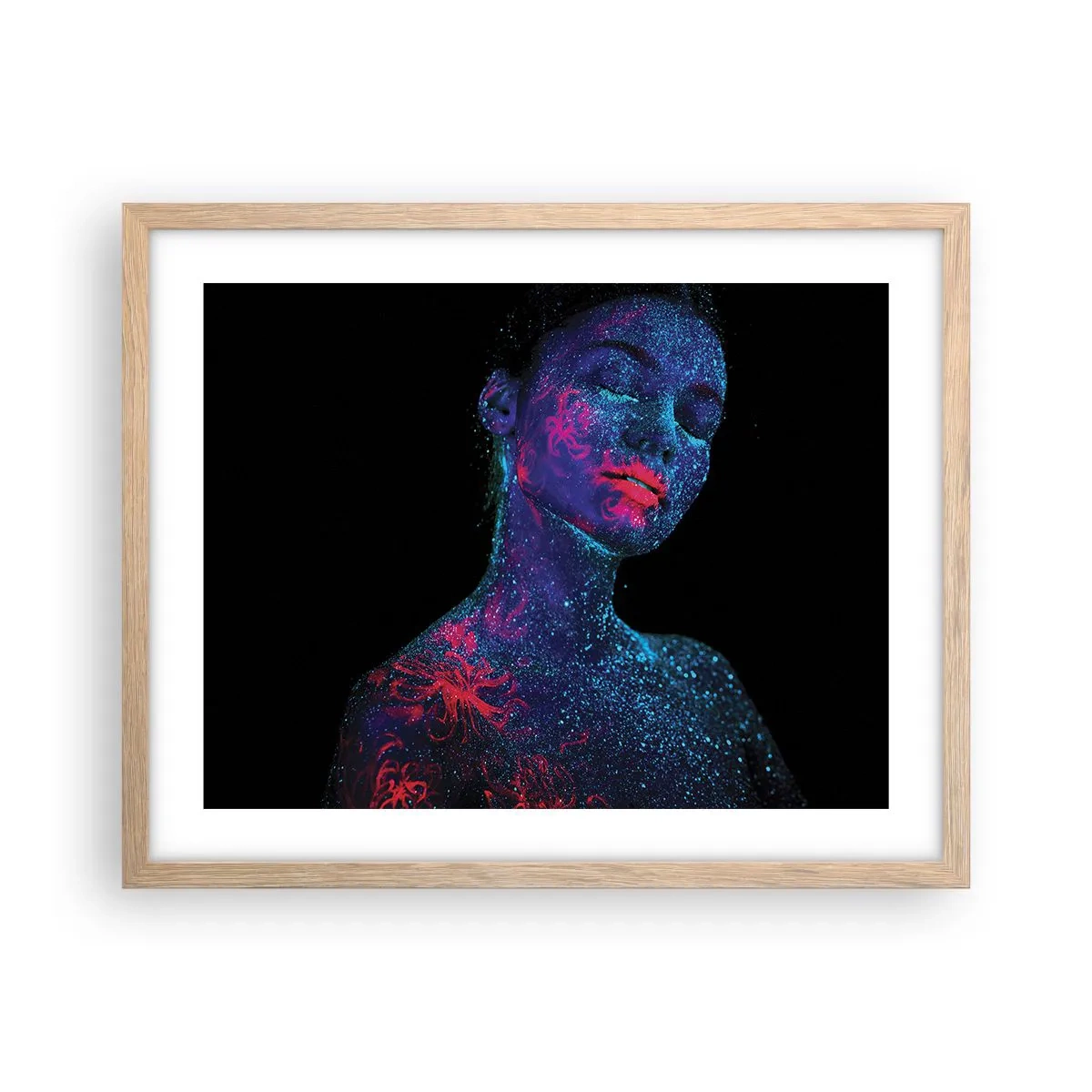 Poster in einem Rahmen aus heller Eiche - Im Sternenstaub - 50x40 cm