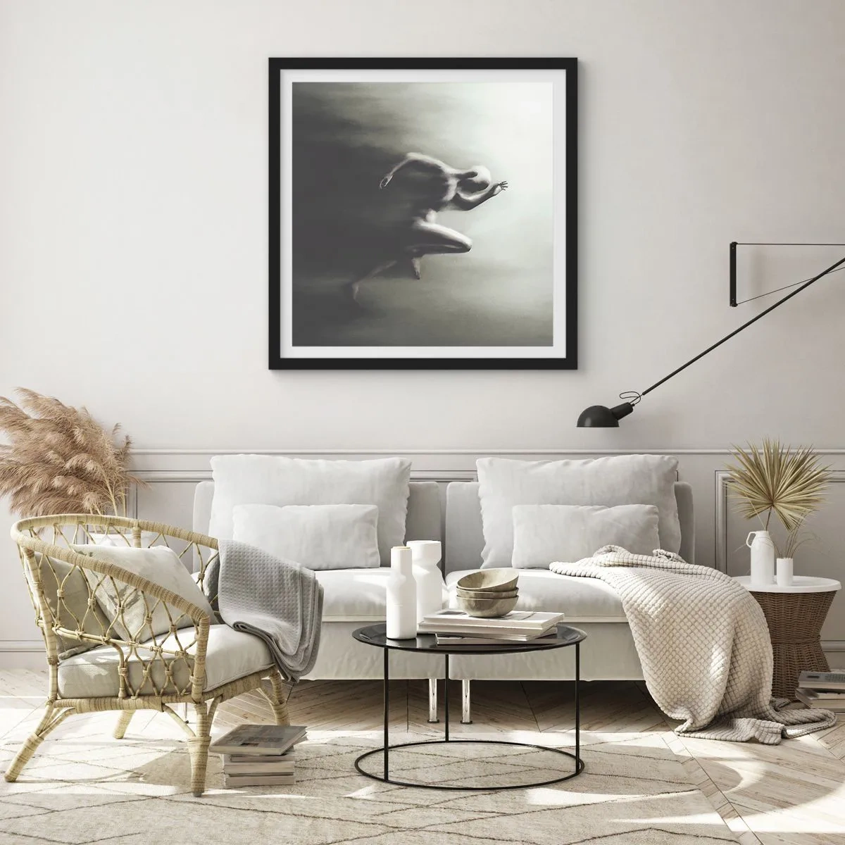 Poster in einem schwarzem Rahmen - Unwiderstehlich - 50x50 cm