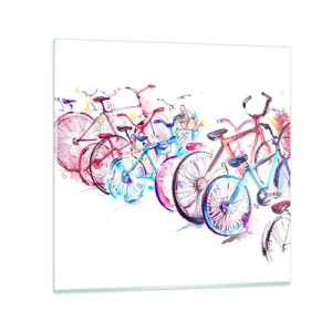 Glasbild - Bild auf glas - Kongress des Antimoto-Clubs - 40x40 cm