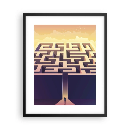 Poster in einem schwarzem Rahmen - Entscheidungszeit - 40x50 cm